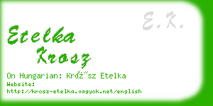 etelka krosz business card